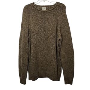 LL Bean‎ Men's Size XL Tall Pullover Sweater Lambs Wool Blend Tan/ Brown